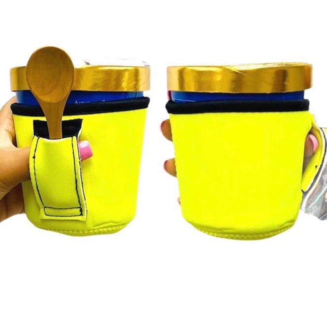 Safety Yellow Pint Size Ice Cream Handler™ - Drink Handlers
