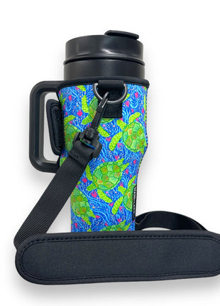 Sea Turtles 25-35oz Tumbler With Handle Sleeve - Drink Handlers