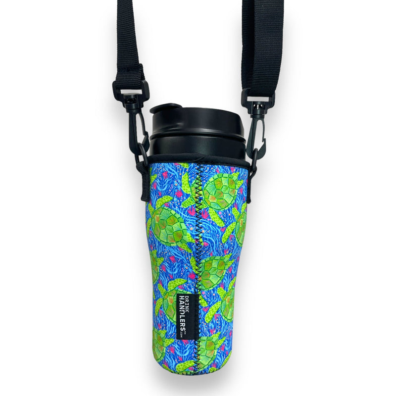 Sea Turtles 25-35oz Tumbler With Handle Sleeve - Drink Handlers