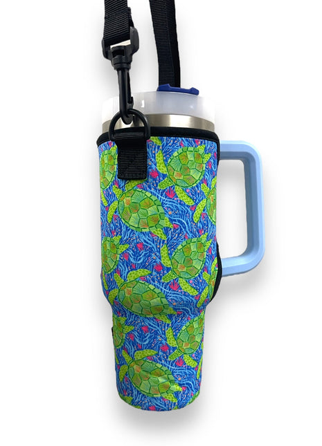 Sea turtles 40oz Tumbler With Handle Sleeve - Drink Handlers