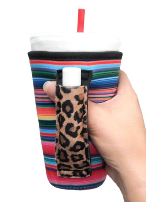 Serape w/ Leopard 16oz PINT Glass / Medium Fountain Drinks and Tumbler Handlers™ - Drink Handlers