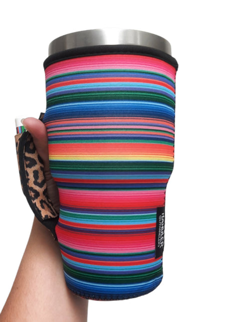 Serape w/ Leopard 30oz Tumbler Handler™ - Drink Handlers