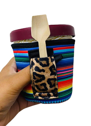 Serape w/ Leopard Pint Size Ice Cream Handler™ - Drink Handlers