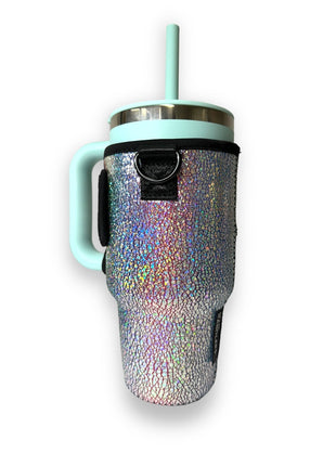 Silver Fox 25-35oz Tumbler With Handle Sleeve - Drink Handlers