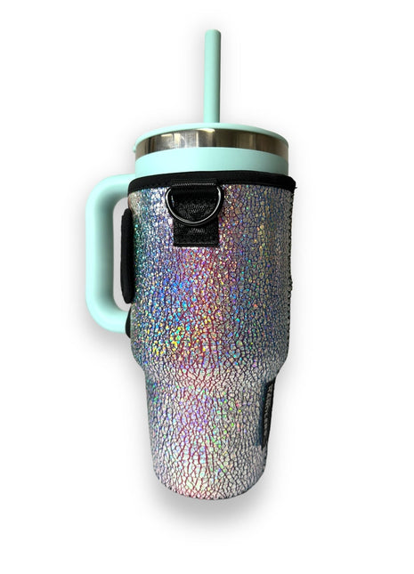 Silver Fox 25-35oz Tumbler With Handle Sleeve - Drink Handlers