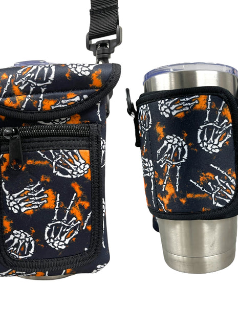 Skeleton Hands Wrap Around Drink Pocket - Drink Handlers