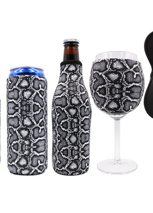 Snakeskin Wine Glass Sleeve - Drink Handlers