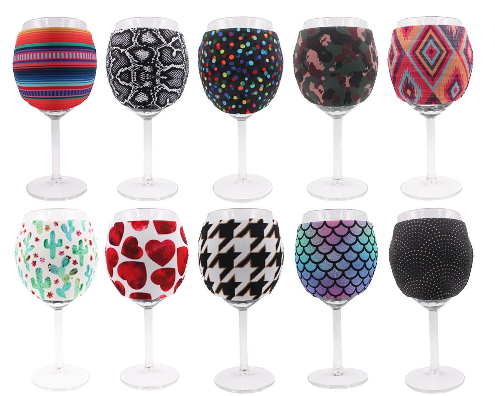 Snakeskin Wine Glass Sleeve - Drink Handlers