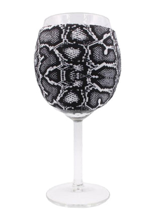 Snakeskin Wine Glass Sleeve - Drink Handlers