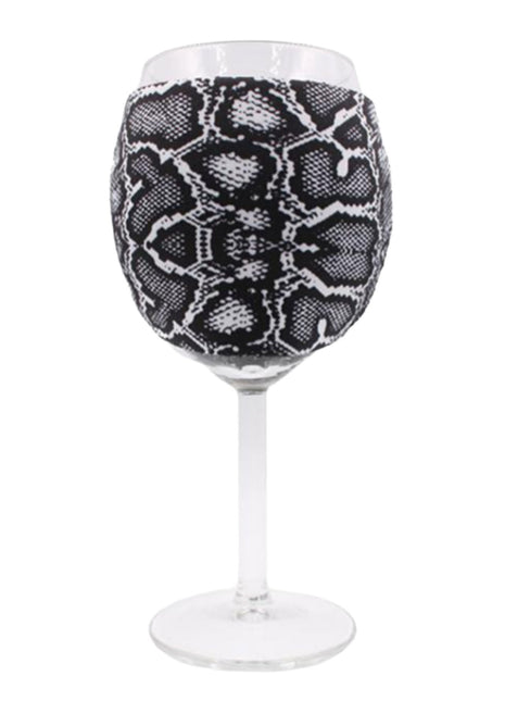 Snakeskin Wine Glass Sleeve - Drink Handlers