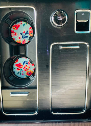 Spring Fling Neoprene Car Coasters - Drink Handlers
