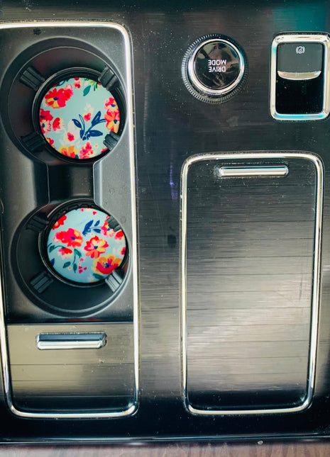 Spring Fling Neoprene Car Coasters - Drink Handlers