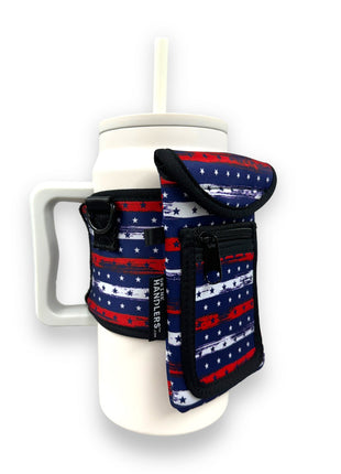 Stars & Stripes Wrap Around Drink Pocket - Drink Handlers