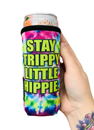 Stay Trippy Little Hippie 12oz Slim Can Handler™ - Drink Handlers