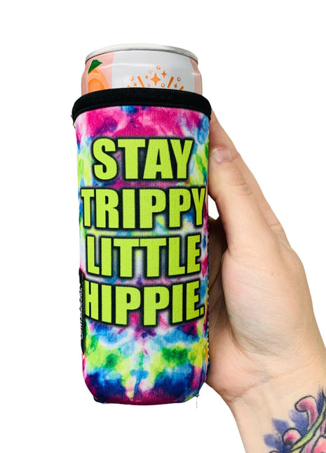 Stay Trippy Little Hippie 12oz Slim Can Handler™ - Drink Handlers