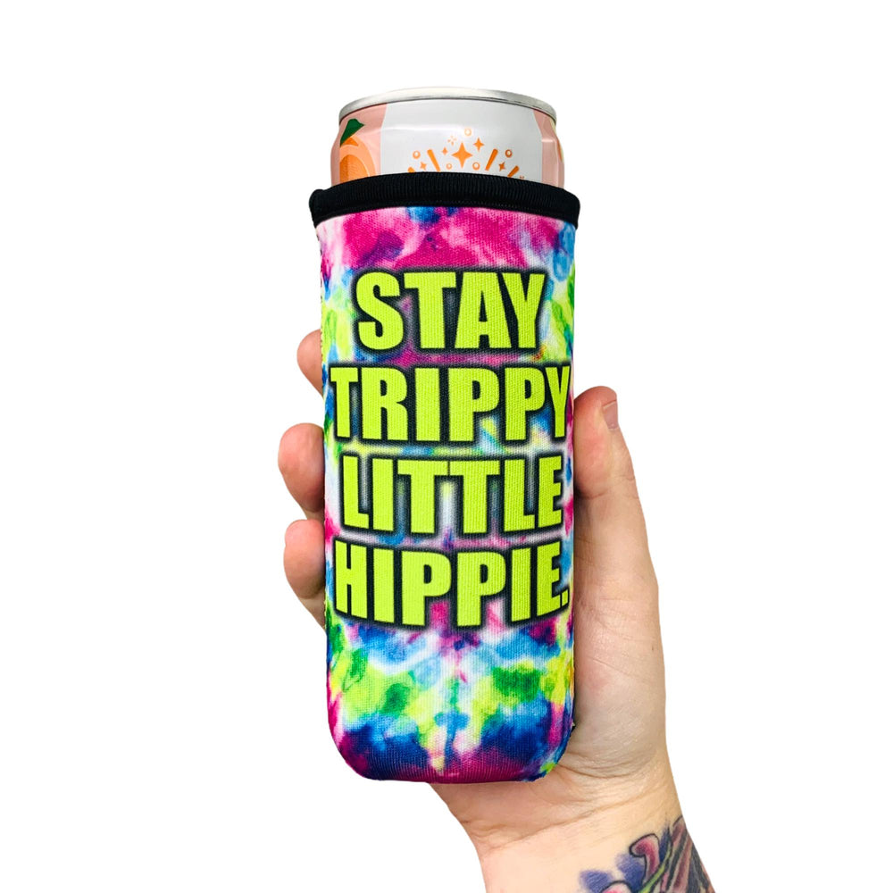 Stay Trippy Little Hippie 12oz Slim Can Sleeve - Limited Edition* - Drink Handlers