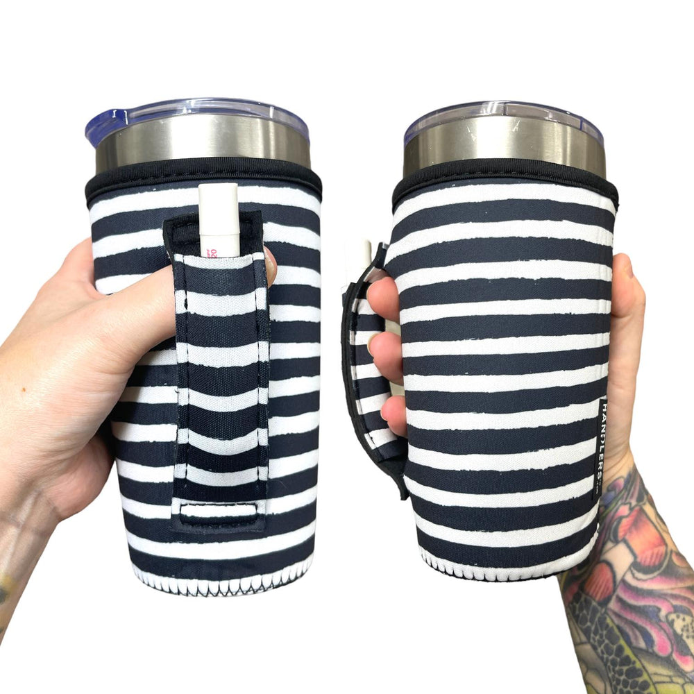 Stripes 20oz Large Coffee / Tea / Tumbler Handler™ - Drink Handlers