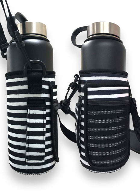Stripes 30-40oz Tumbler Handler™ With Carrying Strap - Drink Handlers
