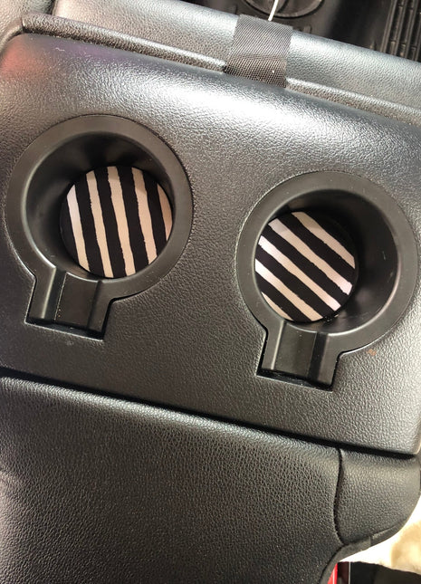 Stripes Neoprene Car Coasters - Drink Handlers