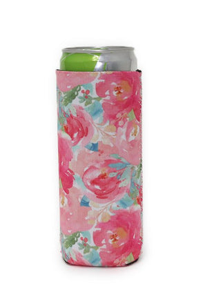 Summer Blooms 12oz Slim Can Sleeve - Drink Handlers