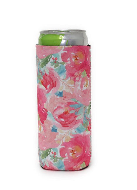 Summer Blooms 12oz Slim Can Sleeve - Drink Handlers