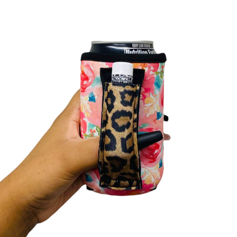 Summer Blooms w/ Leopard 12oz Regular Can Handler™ - Drink Handlers