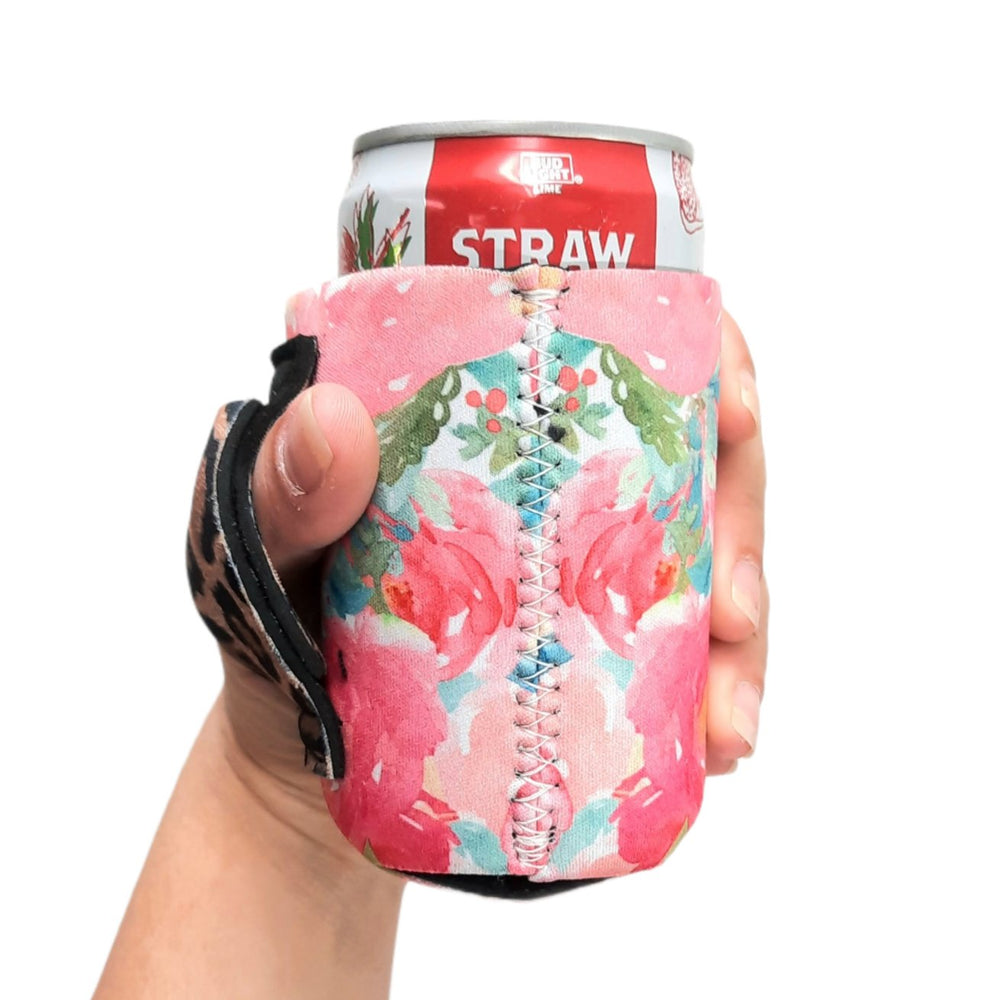 Summer Blooms w/ Leopard 8oz Mini Can Pocket Handler™ - Drink Handlers