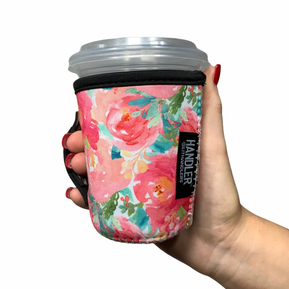 Summer Blooms w/ Leopard Small & Medium Coffee Handler™ - Drink Handlers