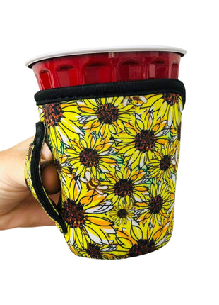 Sunflower & Bees 12oz Wine Tumbler Handler - Drink Handlers