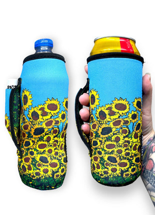Sunflowers 16-24oz Soda & Water Bottle / Tallboy Can Handler™ - Drink Handlers