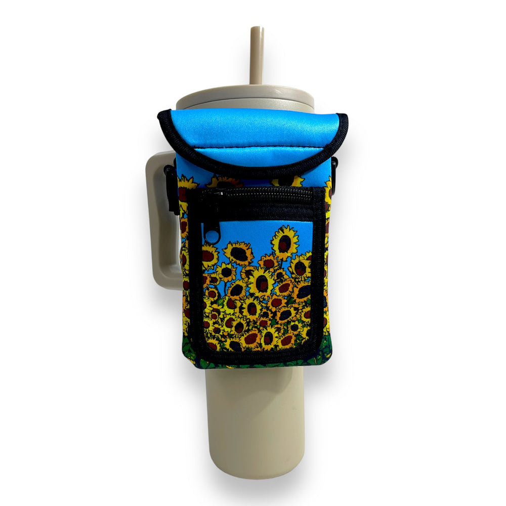 Sunflowers Wrap Around Drink Pocket - Drink Handlers