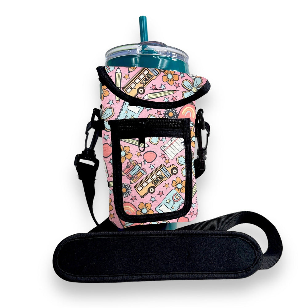 Teacher Back to School Wrap Around Drink Pocket - Drink Handlers