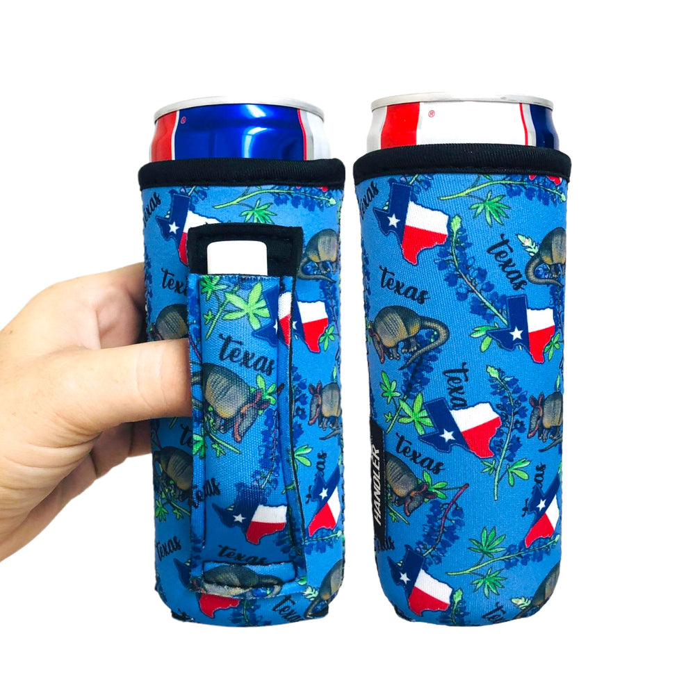 Texas Blue Bonnets 12oz Slim Can Handler™ - Drink Handlers