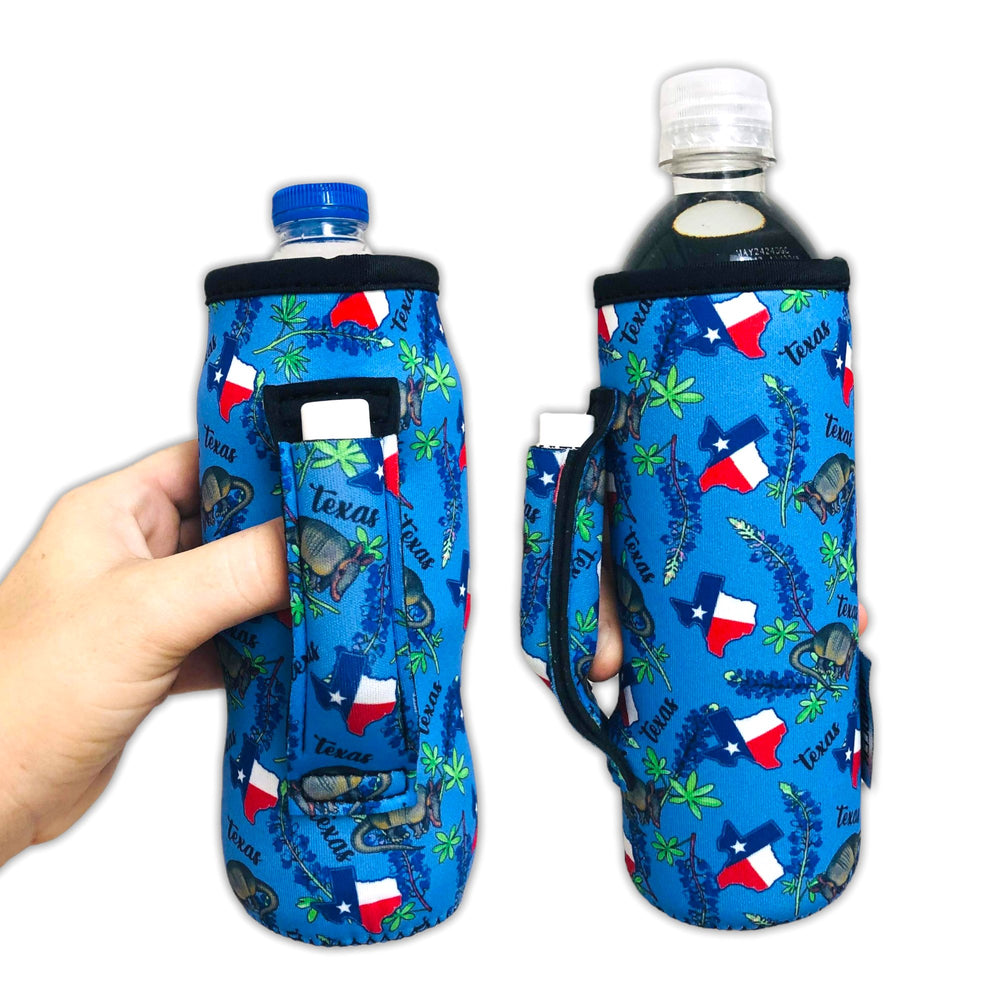Texas Blue Bonnets 16-24oz Soda & Water Bottle / Tallboy Can Handler™ - Drink Handlers
