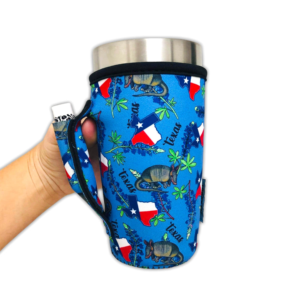 Texas Blue Bonnets 20oz Large Coffee / Tea / Tumbler Handler™ - Drink Handlers