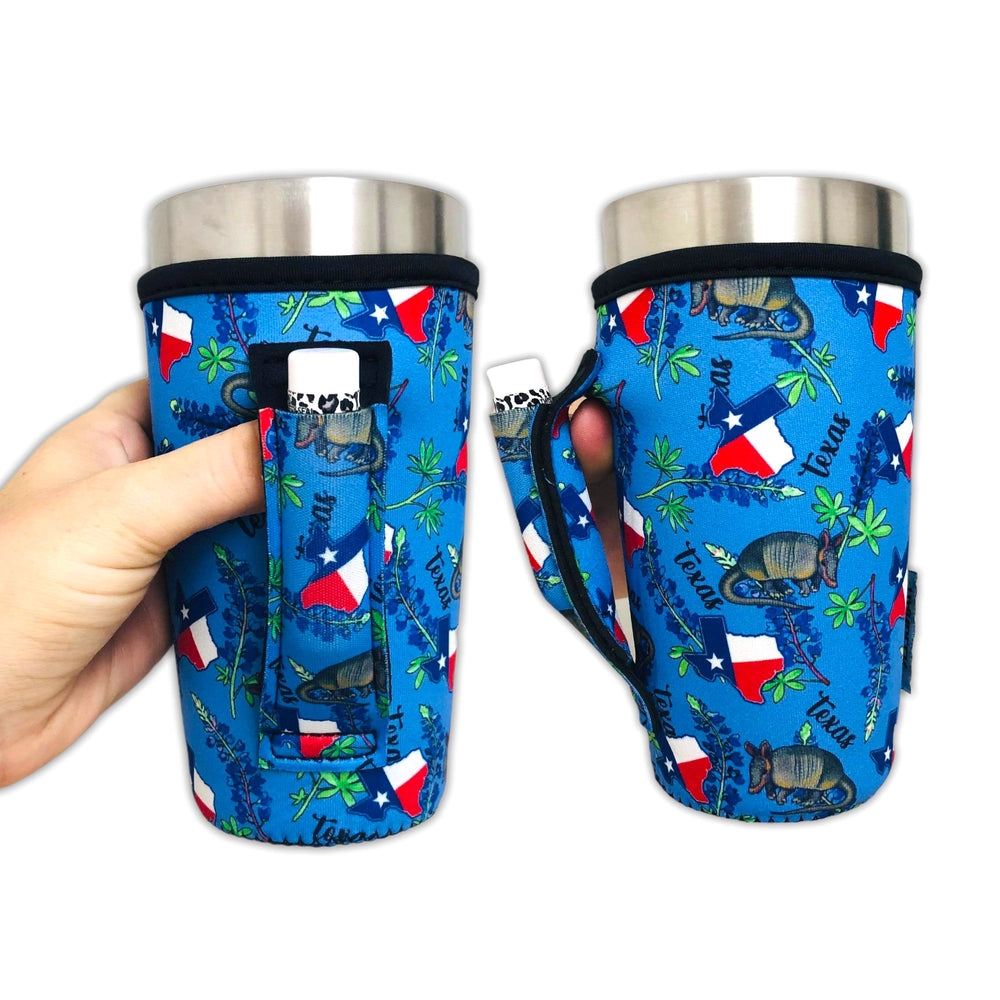 Texas Blue Bonnets 20oz Large Coffee / Tea / Tumbler Handler™ - Drink Handlers