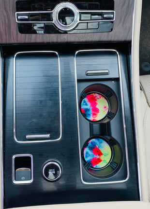 Tie dye Neoprene Car Coasters - Drink Handlers
