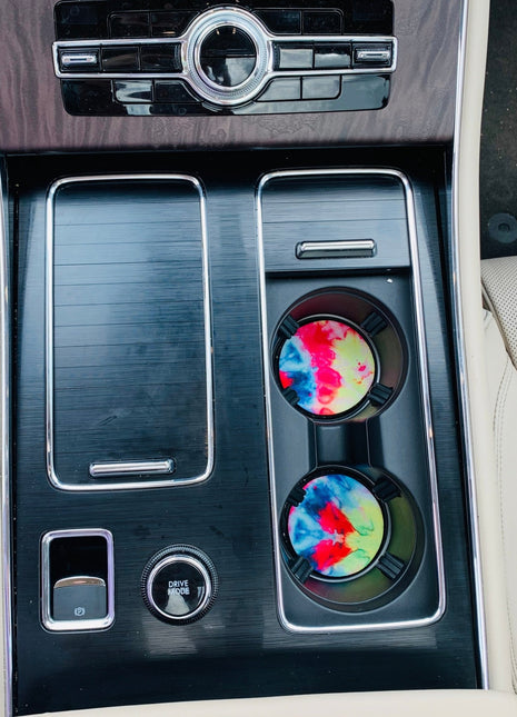 Tie dye Neoprene Car Coasters - Drink Handlers
