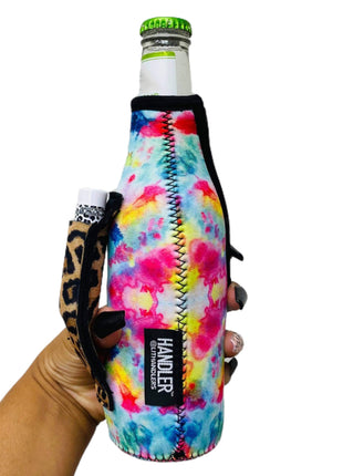 Tie Dye w/ Leopard 12oz Bottleneck Handler™ - Drink Handlers