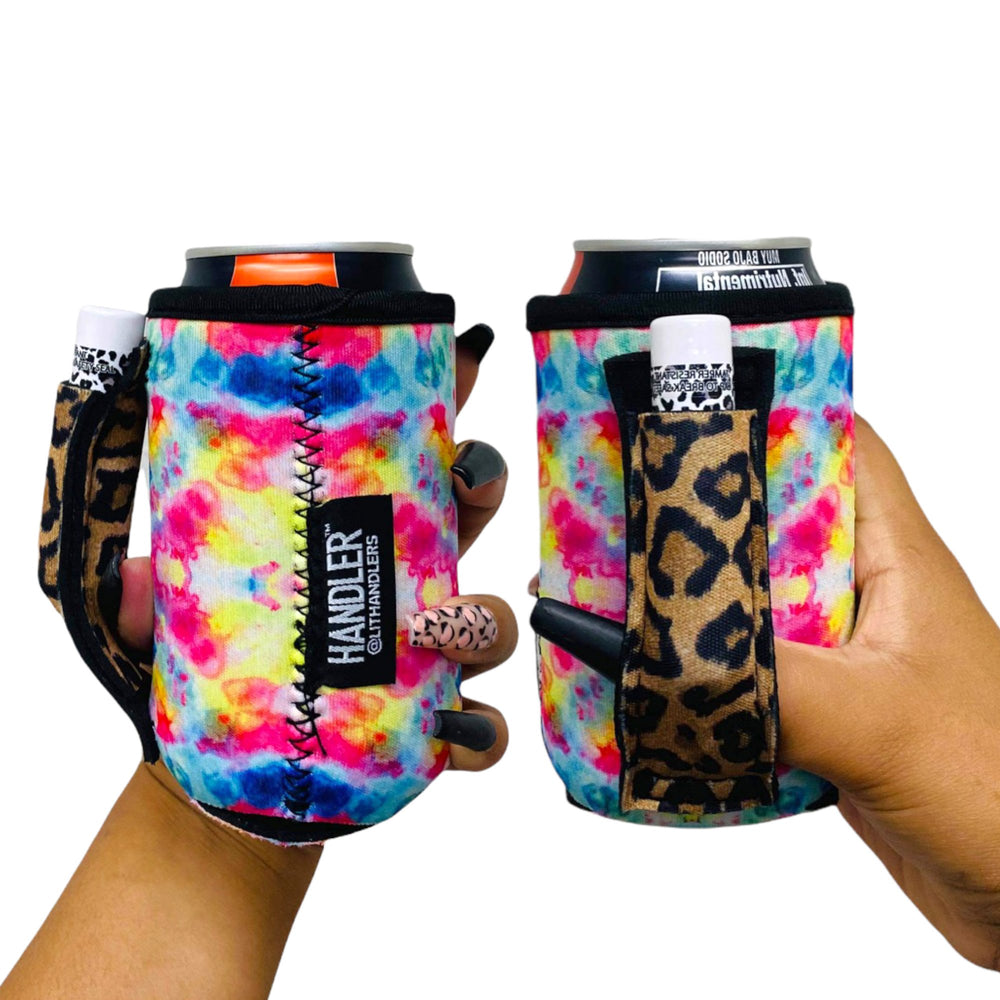 Tie Dye w/ Leopard 12oz Regular Can Handler™ - Drink Handlers
