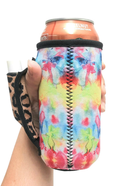 Tie Dye w/ Leopard 16oz Can Handler™ - Drink Handlers