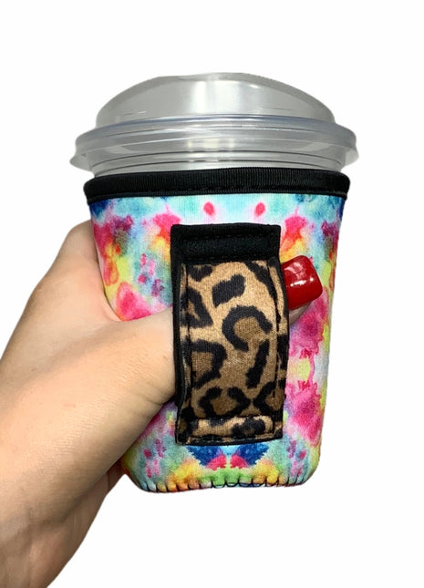 Tie Dye w/ Leopard Small & Medium Coffee Handler™ - Drink Handlers