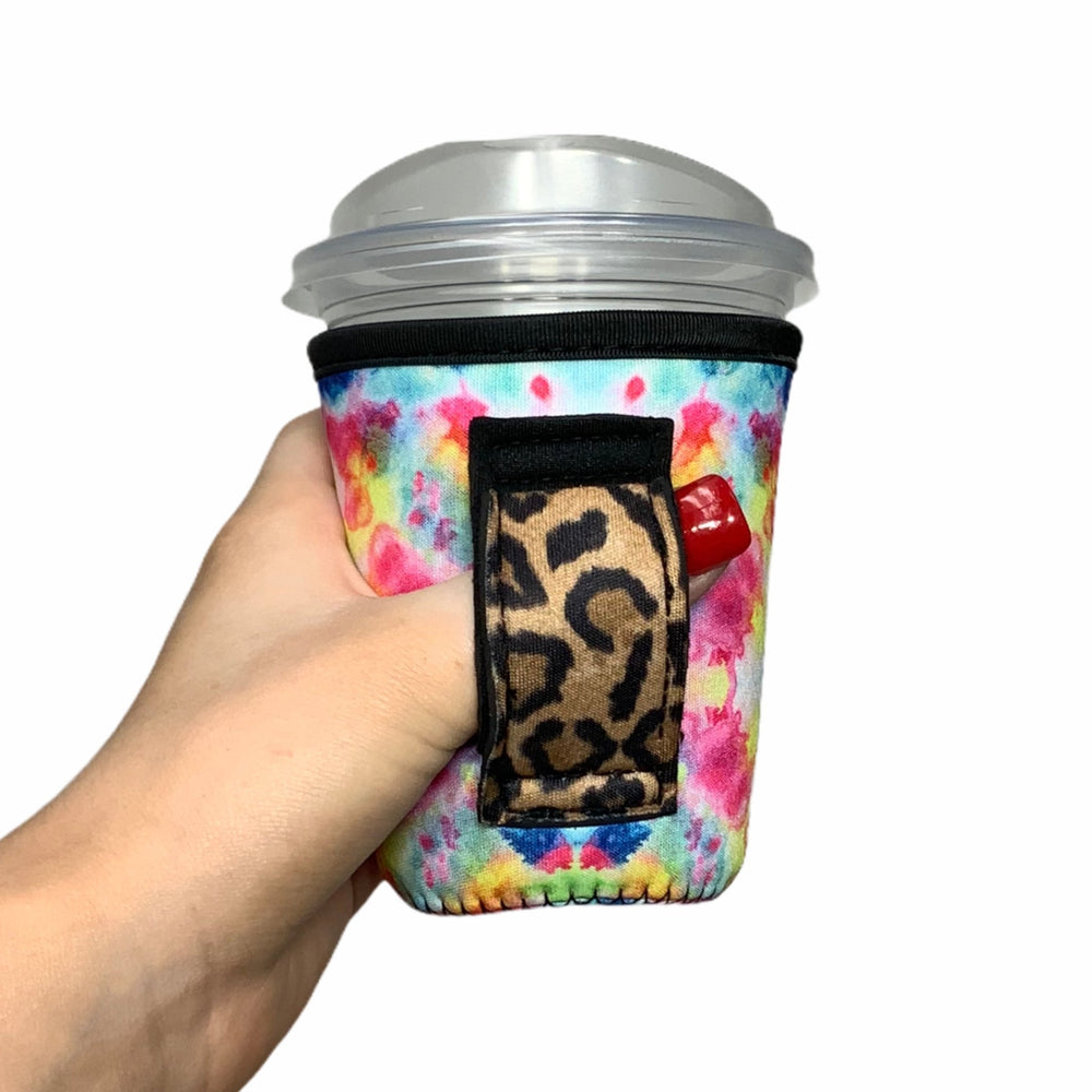 Tie Dye w/ Leopard Small & Medium Coffee Handler™ - Drink Handlers