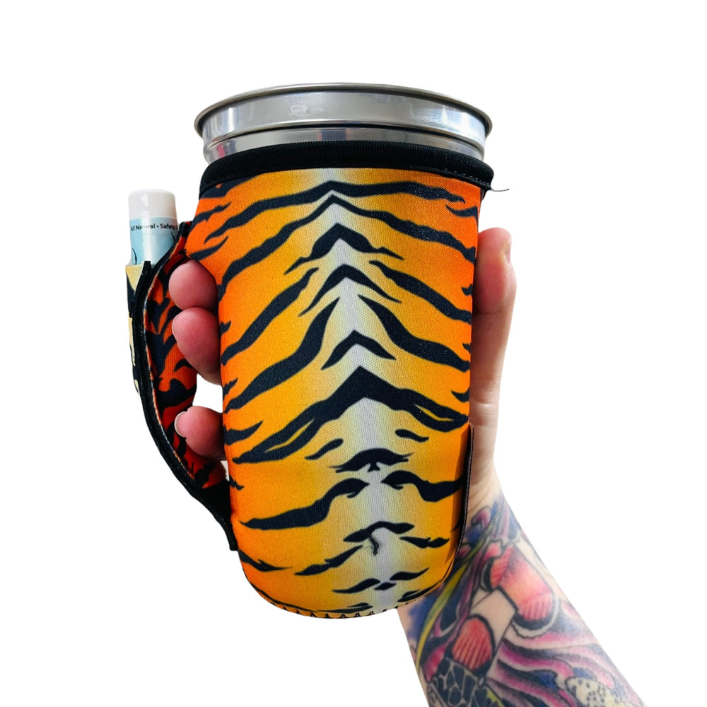 Tiger Stripes 16oz PINT Glass / Medium Fountain Drinks and Tumbler Handlers™ - Drink Handlers