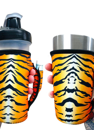 Tiger stripes 20oz Large Coffee / Tea / Tumbler Handler™ - Drink Handlers