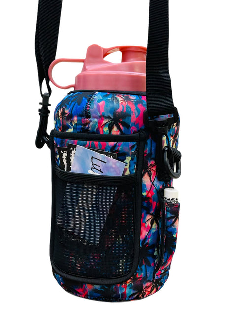 Tropical Palms 1/2 Gallon Jug Carrying Handler™ - Drink Handlers