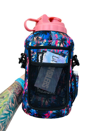 Tropical Palms 1/2 Gallon Jug Carrying Handler™ - Drink Handlers