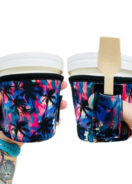 Tropical Palms Pint Size Ice Cream Handler™ - Drink Handlers