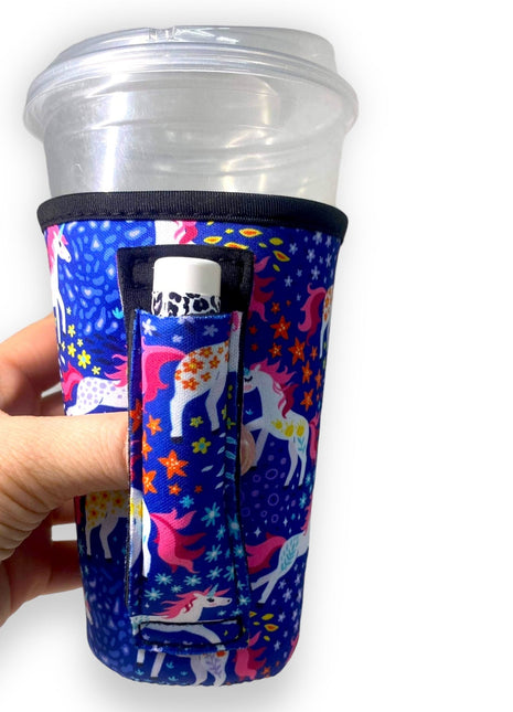 Unicorns 16oz PINT Glass / Medium Fountain Drinks and Hot Coffee Handlers™ - Drink Handlers