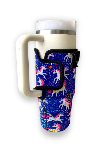 Unicorns 25-35oz Tumbler With Handle Sleeve - Drink Handlers